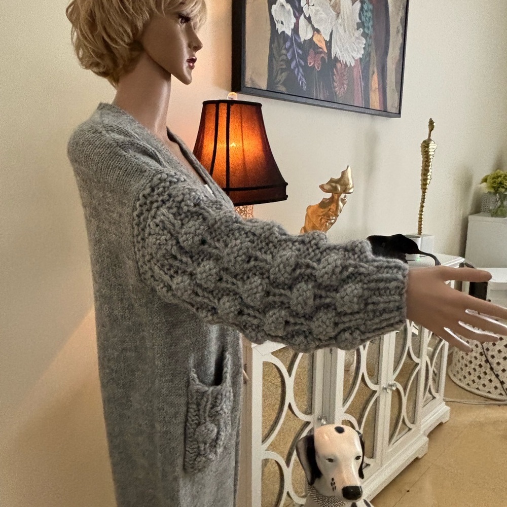 Cozy Heather Gray Women's Cardigan - Picture 6 of 11